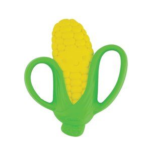 Nibbles Textured Silicone Teether Relief Easy  Hold Handles Corn